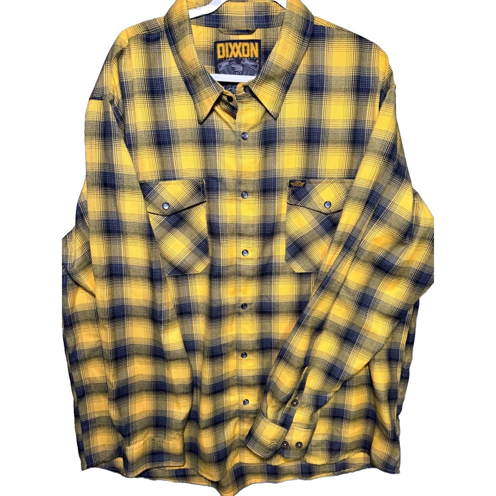 Dixxon Parham Panhead Mens Flannel Plaid Button-Up Shirt  3XL Biker NWOT